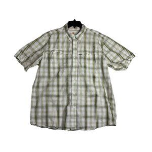 Carhartt Force Button Down Plaid Vented Short Sleeve Relaxed Fit Shirt Mens XL
